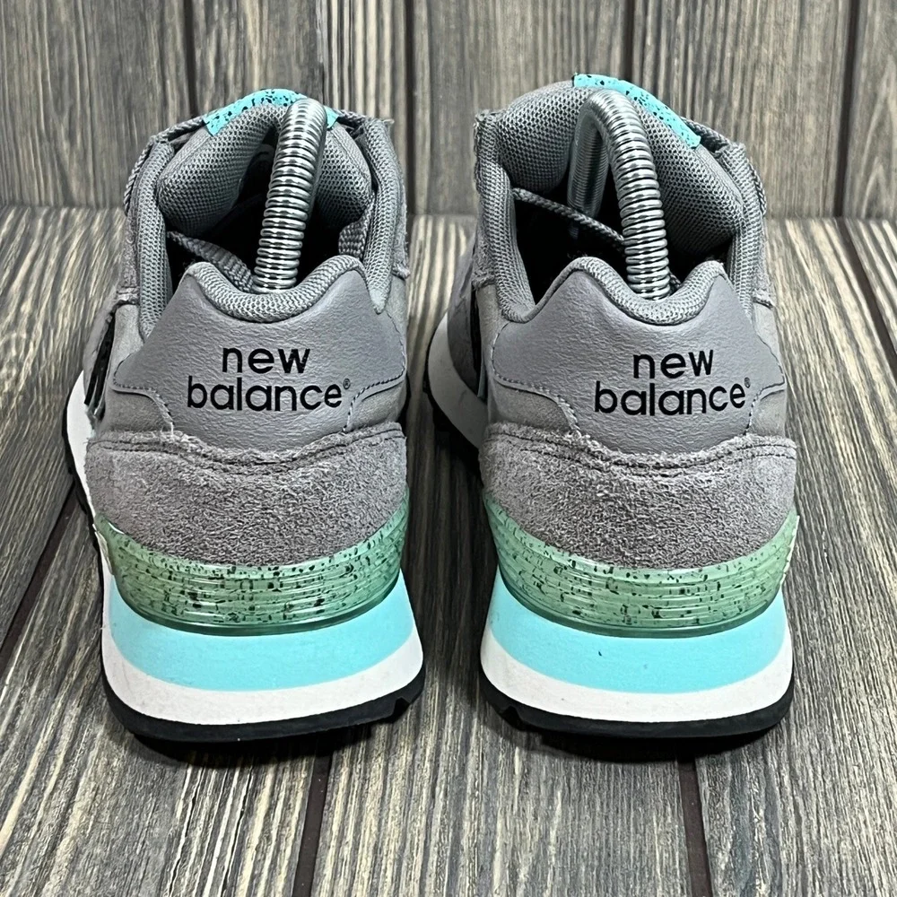 New Balance Sneakers Women 8 Gray Teal Suede Mesh‎ Retro Running Shoes WL515NBD